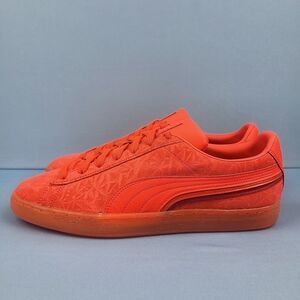 Puma Sneakers Mens Size 11.5 Suede Triplex Mono Quake Sunblaze Low Red 384164-01
